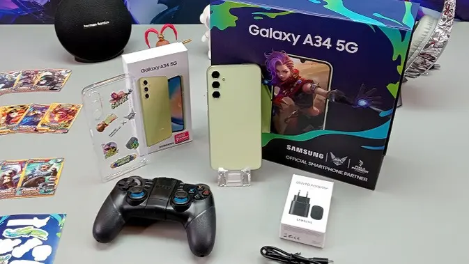 <p>Tampilan warna baru Samsung Galaxy A34 5G (Liputan6.com/M. Labib Fairuz Ibad)</p>