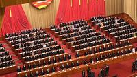 Sidang parlemen tahunan China bertajuk 'Dua Sesi' meliputi Sidang Majelis Permusyawaratan Politik Rakyat China (CPPCC) dan Kongres Rakyat Nasional China (NPC) secara paralel mulai digelar.&nbsp;CPPCC dibuka lebih awal di Balai Agung Rakyat, Beijing pada Selasa (4/3/2025). (Liputan6.com/Winda Nelfira)