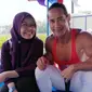 Kuku Bima gandeng Ade Rai syuting iklan di sekitar Danau Rawa Pening, Ungaran, Semarang.