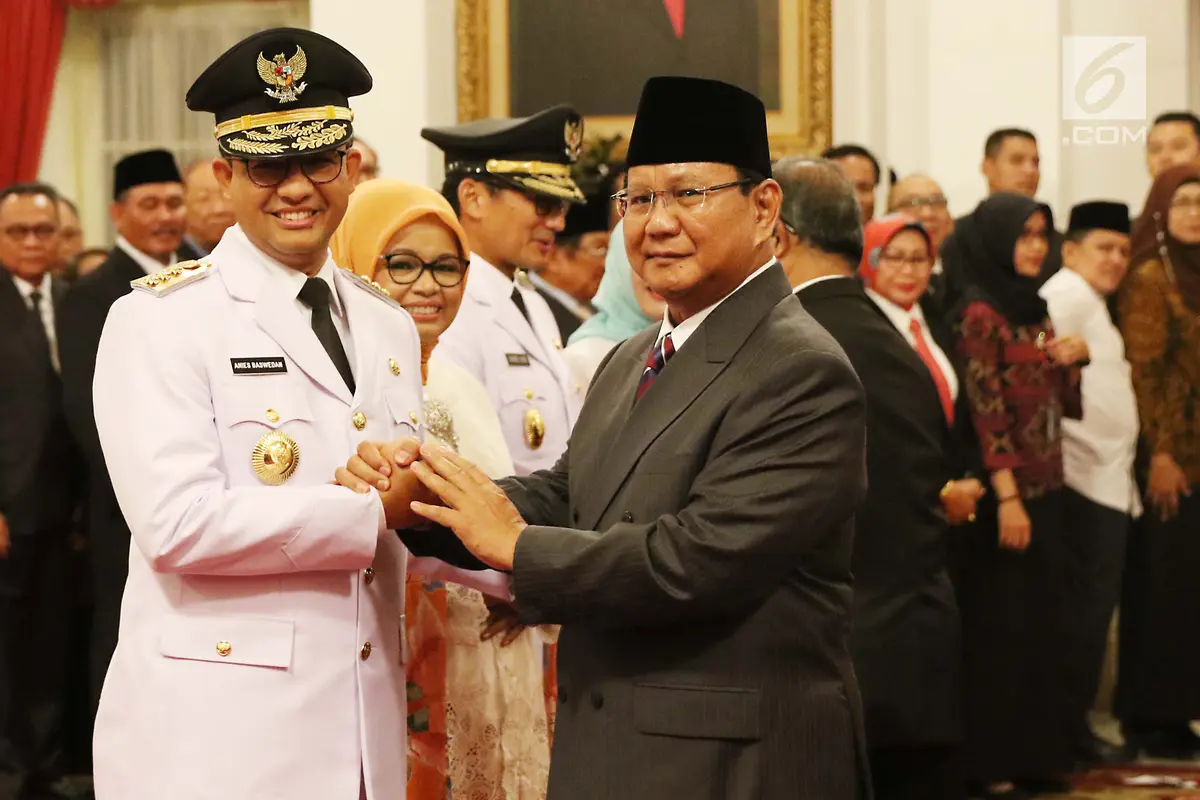 Sejumlah Tokoh Hadiri Pelantikan Anies Baswedan dan Sandiaga Uno