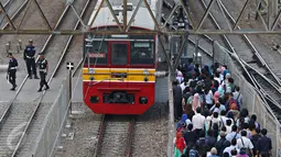 PT KRL Commuter Jakarta akan menyesuaikan tarif KRL Jabodetabek sampai 50 % mulai November 2015, Jakarta, Selasa (20/10/2015). Kenaikan dilakukan karena jumlah subsidi atau Public Service Obligation (PSO) tahun ini berubah. (Liputan6.com/Immanuel Anton)