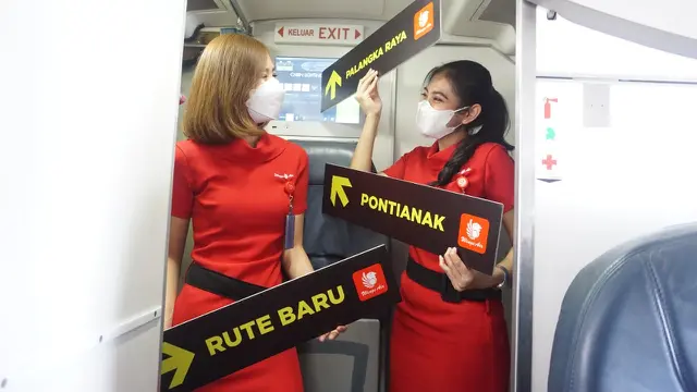 Pramugari Wings Air saat penerbangan Pontianak-Semarang (Doc Lion Air)