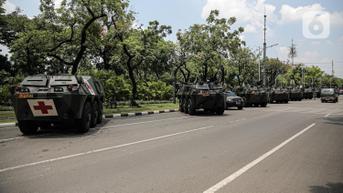 Jelang HUT TNI, Sederet Alutsista Diparkir di Kawasan Istana Merdeka