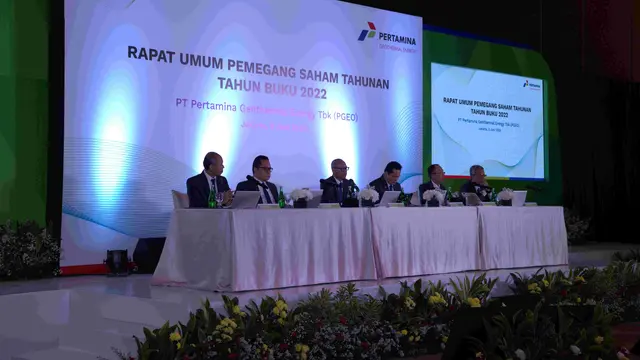 Rapat Umum Pemegang Saham Tahunan (RUPST) PT Pertamina Geothermal Energy Tbk (PGEO), Senin (5/6/2023). (Foto: Pertamina Geothermal Energy)