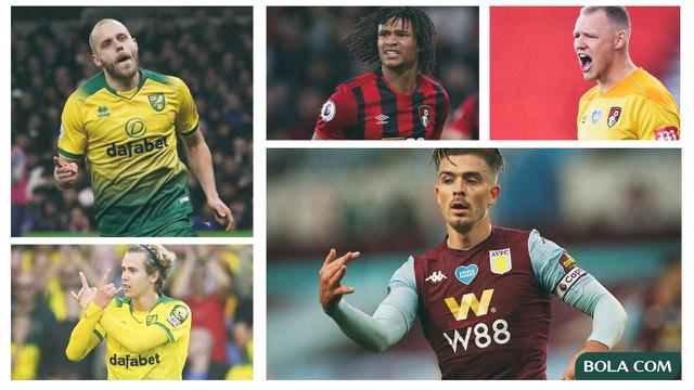 5 Pemain di Premier League: Teemu Pukki, Todd Cantwell, Jack Grealish, Aaron Ramsdale, Nathan Ake