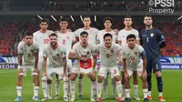 Starting XI Timnas Indonesia saat laga lanjutan putaran ketiga Grup C Kualifikasi Piala Dunia 2026 melawan China di Qingdao Youth Stadium, Qingdao, China, Selasa (15/10/2024). (Dok. PSSI)