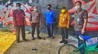 Mural Jokowi 404: Not Found di Tangerang sudah dihapus. (Liputan6.com/Pramita Tristiawati)