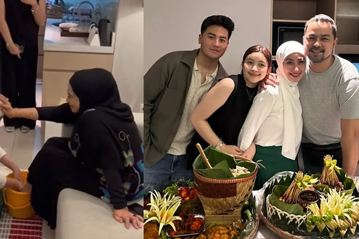 Cuci dan Cium Kaki Ibunda, Ini 6 Momen Ultah Annisa Trihapsari yang Sederhana