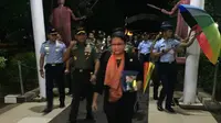 Menlu, Panglima TNI dan Kapolri singgah ke Manado bahas ISIS Filipina, Kamis (22/6/2017). (Liputan6.com/Yoseph Ikanubun)