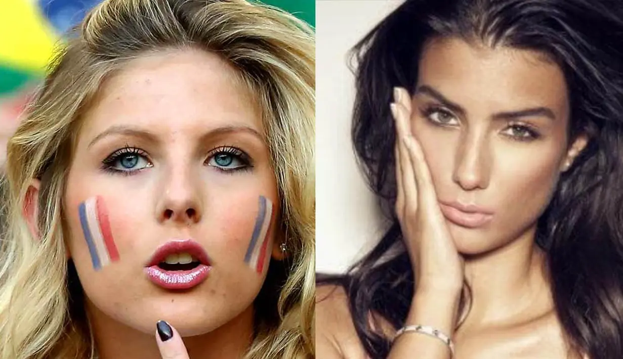 Wags Perancis ini setia menemani pasangannya berlaga di Piala Dunia 2014 (Istimewa)