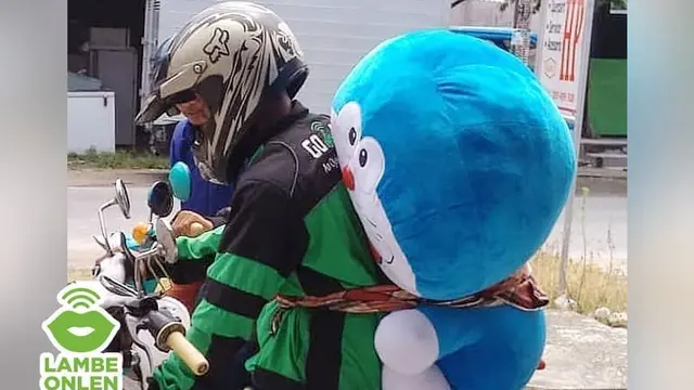 cara kocak driver ojol bawa orderan