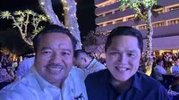 Ketua Fraksi Golkar MPR RI Idris Laena bersama Erick Thohir . Foto: liputan6.com/edhie prayitno ige&nbsp;