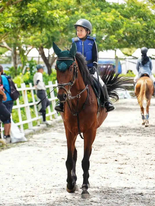 Kalau Aisha mulai berkuda sejak tahun 2015. Namun, ia mulai serius sejak tahun 2020 lalu. Tidak hanya Aisha, tapi juga adiknya Djalu yang mengikuti olahraga berkuda. Djalu juga belum lama ini ikut kejuaraan berkuda. [Instagram/irfanhakim75]