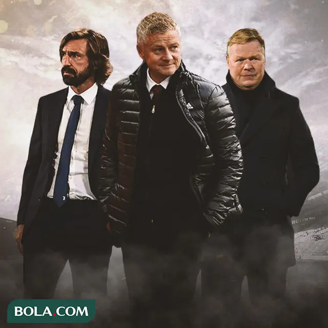 Ilustrasi - Andrea Pirlo, Ole Gunnar Solskjaer, Ronald Koeman