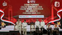 Debat mengangkat tema 'Penguatan Sumber Daya Manusia dan Transformasi Jakarta menjadi Kota Global'. (Liputan6.com/Herman Zakharia)
