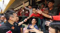 Agus Harimurti Yudhoyono (AHY) menegaskan komitmennya mebangun stadion untuk Persija jika kelak menjadi Gubernur DKI Jakarta.