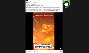 Cek Fakta Liputan6.com mendapati klaim Presiden Ukraina Volodymyr Zelenskyy tewas dalam serangan udara Rusia. (Foto: tangkapan layar Facebook)