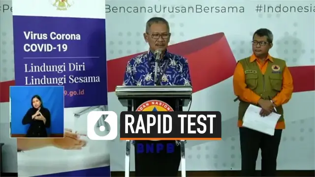 VIDEO: Ini Penjelasan Jubir Achmad Yurianto Mengenai Rapid Test Corona