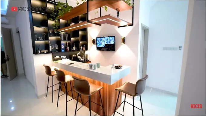 10 Potret Rumah Baru Food Vlogger Farida Nurhan, Dapur dan Mini Bar Estetik Banget