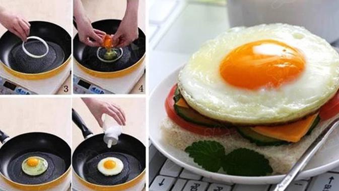 Tutorial Membuat  Telur  Mata  Sapi  Bulat  Sempurna  
