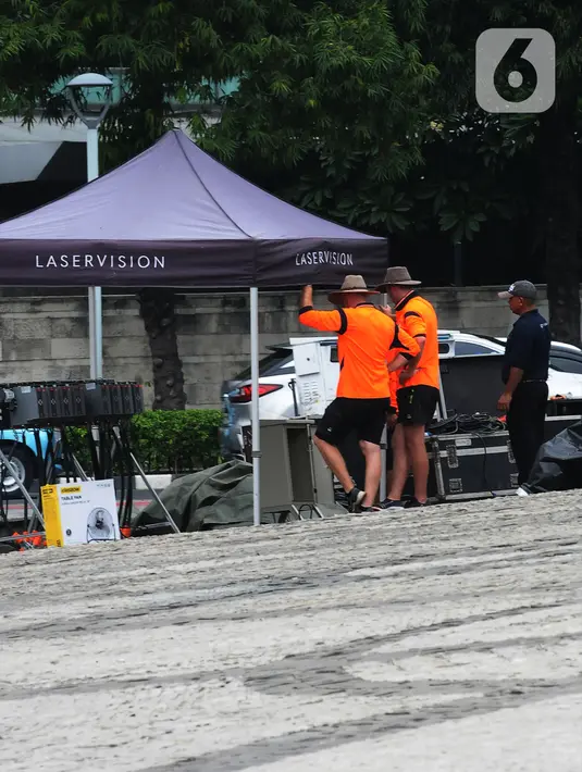 Sekitar 500 drone digunakan untuk selebrasi drone light show. (merdeka.com/Imam Buhori)