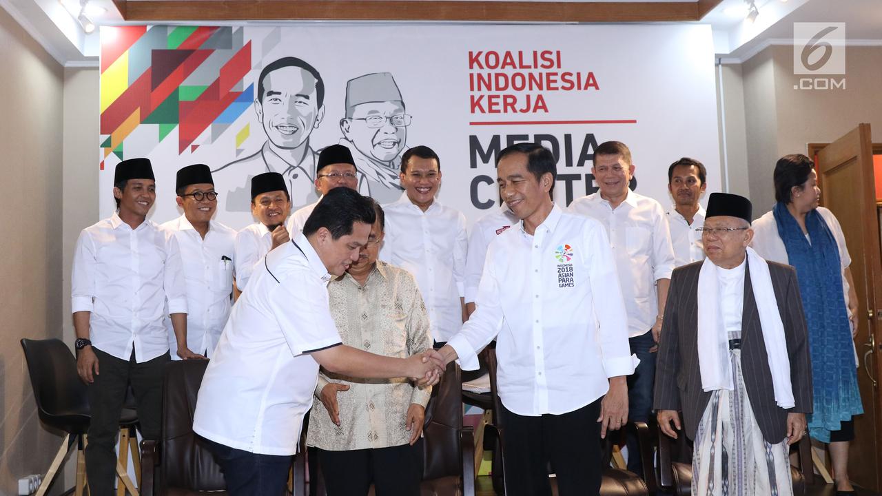 Jokowi Tunjuk Erick Thohir Jadi Ketua Tim Kampanye