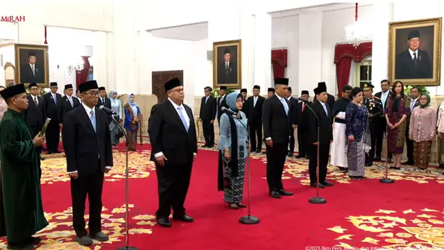 Presiden Prabowo Subianto melantik Mendiktisaintek dan beberapa Kepala Badan di Istana Negara, Rabu (19/2/2025).