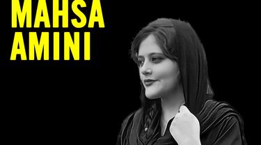 Foto Mahsa Amini, wanita yang ditangkap polisi moral karena hijab.