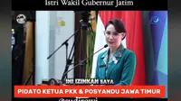 Ungkap Tantangan Sebagai Ketua PKK Jawa Timur, Gaya Pidato Arumi Bachsin Banjir Pujian. foto: TikTok @sudirowi