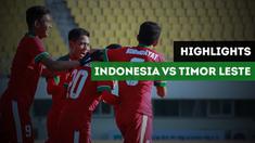 Timnas Indonesia mengalahkan Timor Leste dengan skor telak 5-0 pada kualifikasi Piala Asia U-19 di Korea Selatan.