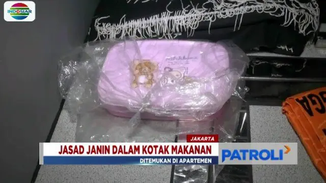 Petugas temukan janin berusia tiga bulan yang dimasukkan ke dalam kotak makanan. Temuan tersebut berada di sebuah apartemen di kawasan Kedoya, Jakarta Barat.