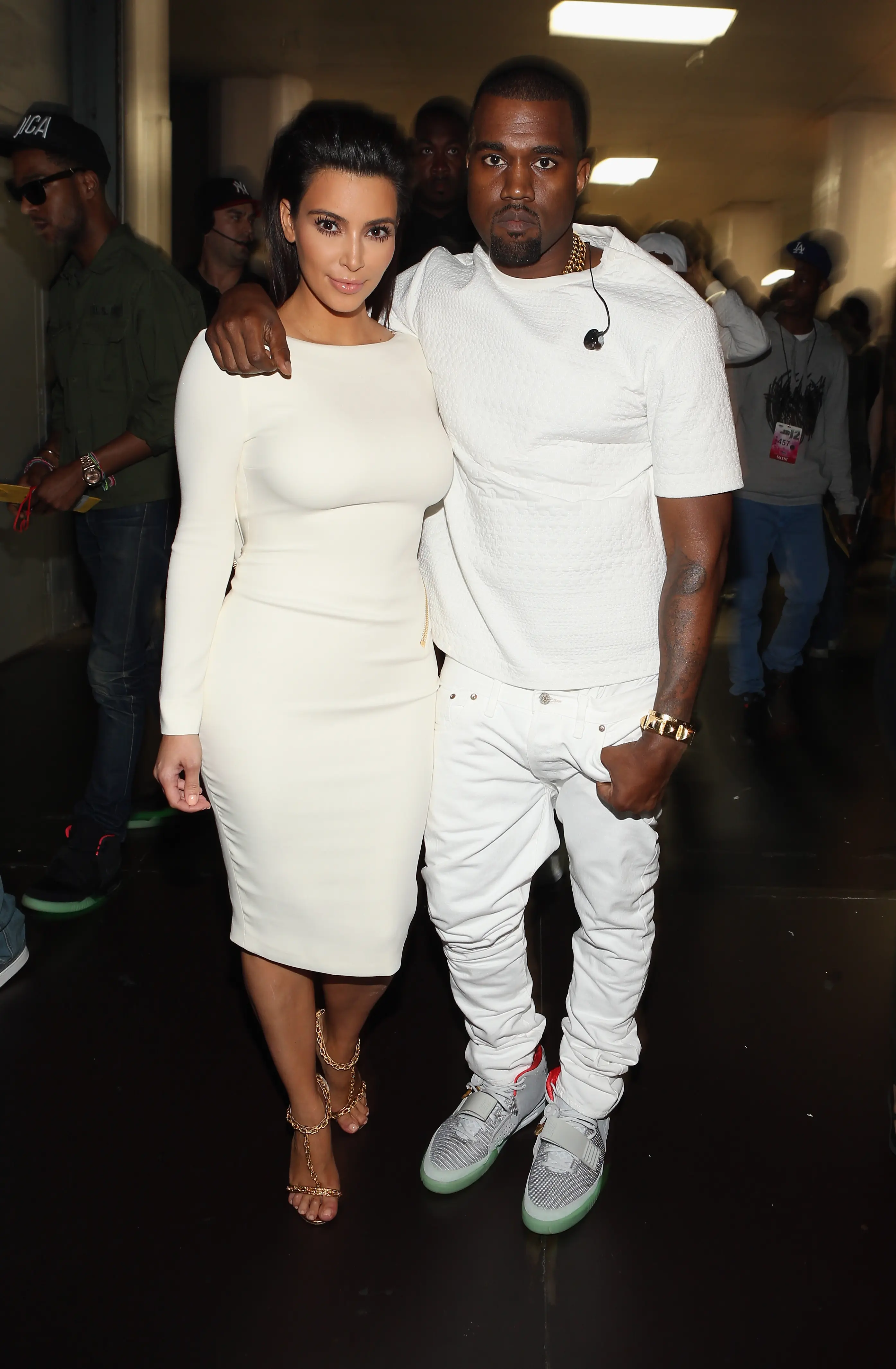 Kim Kardashian dan Kanye West. (AFP/Christopher Polk)