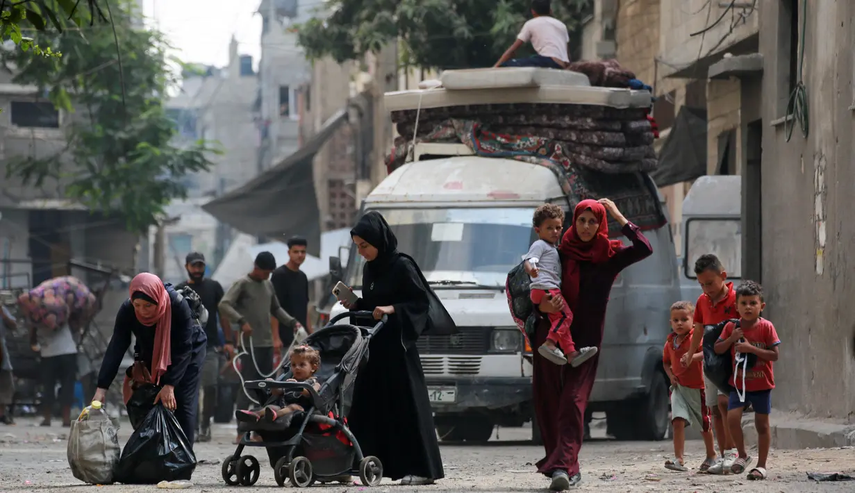 Pernyataan PM Benjamin Netanyahu dan persiapan tentara Israel untuk menduduki kota Gaza muncul saat mediator Mesir, Qatar dan AS melanjutkan upaya untuk menengahi gencatan senjata dan pertukaran tahanan di Gaza. (Bashar TALEB/AFP)