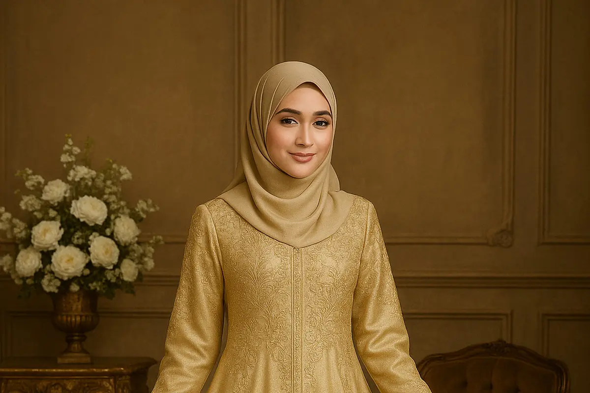 Model Gamis Tanpa Belahan Tapi Lebar