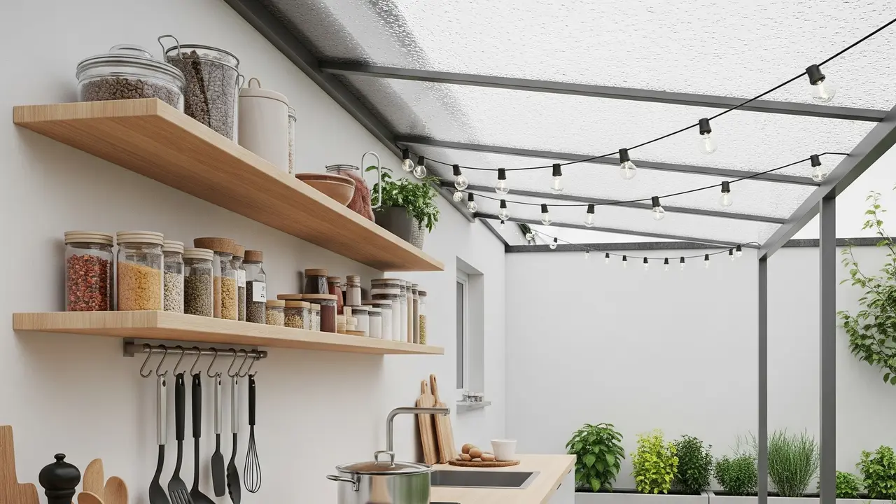 Desain Dapur Outdoor di Belakang Rumah Ukuran 2x4 Meter