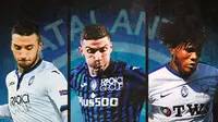 Atalanta - Bryan Cristante, Robin Gosens, Franck Kessie (Bola.com/Lamya Dinata/Adreanus Titus)