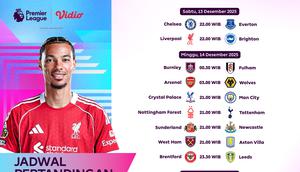 Jadwal Liga Inggris pekan ke-16 live streaming eksklusif di Vidio. (dok. vidio.com)
