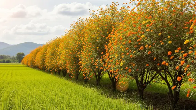 Pohon Pelindung Sawah agar Burung Tidak Merusak Tanaman Padi