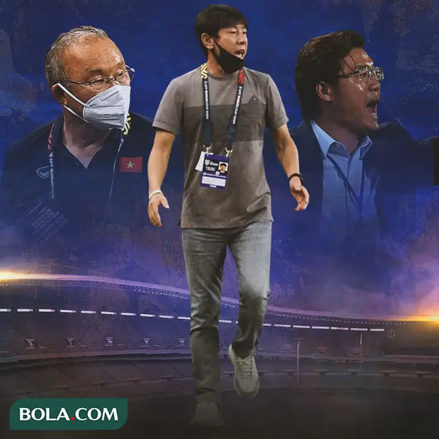Ilustrasi - Park Hang-seo, Shin Tae-yong, Kim Pan-gon