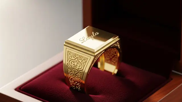 Model Cincin Emas Dubai Terbaru 2025 dengan Ukiran Personal
