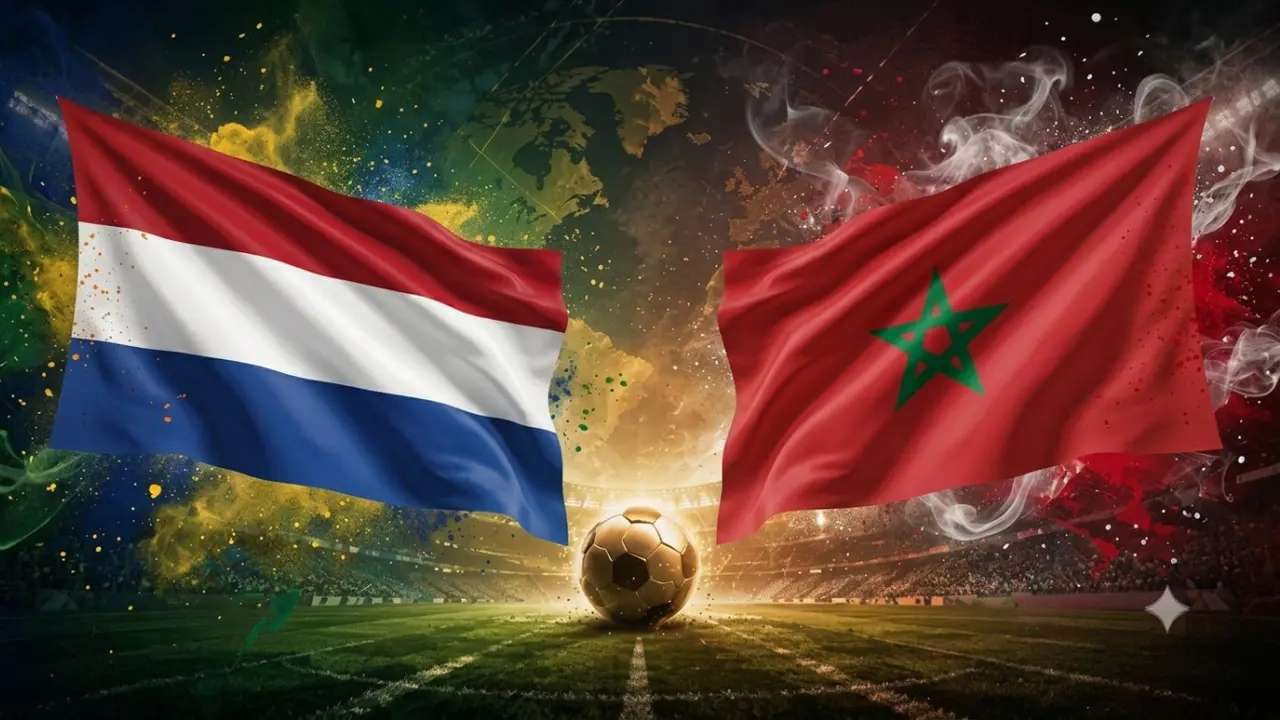 Ilustrasi Belanda Vs Maroko