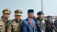 Penjabat (Pj) Gubernur DKI Jakarta Heru Budi Hartono mengatakan, aturan terkait menjelang Ramadhan 2023 akan ditangani Dinas Pariwisata dan Ekonomi Kreatif. (Liputan6.com/ Winda Nelfira)