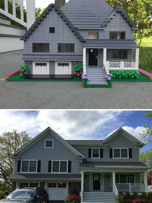 Seniman Ini Buat Replika Rumah dengan LEGO, 5 Hasilnya Mirip Banget