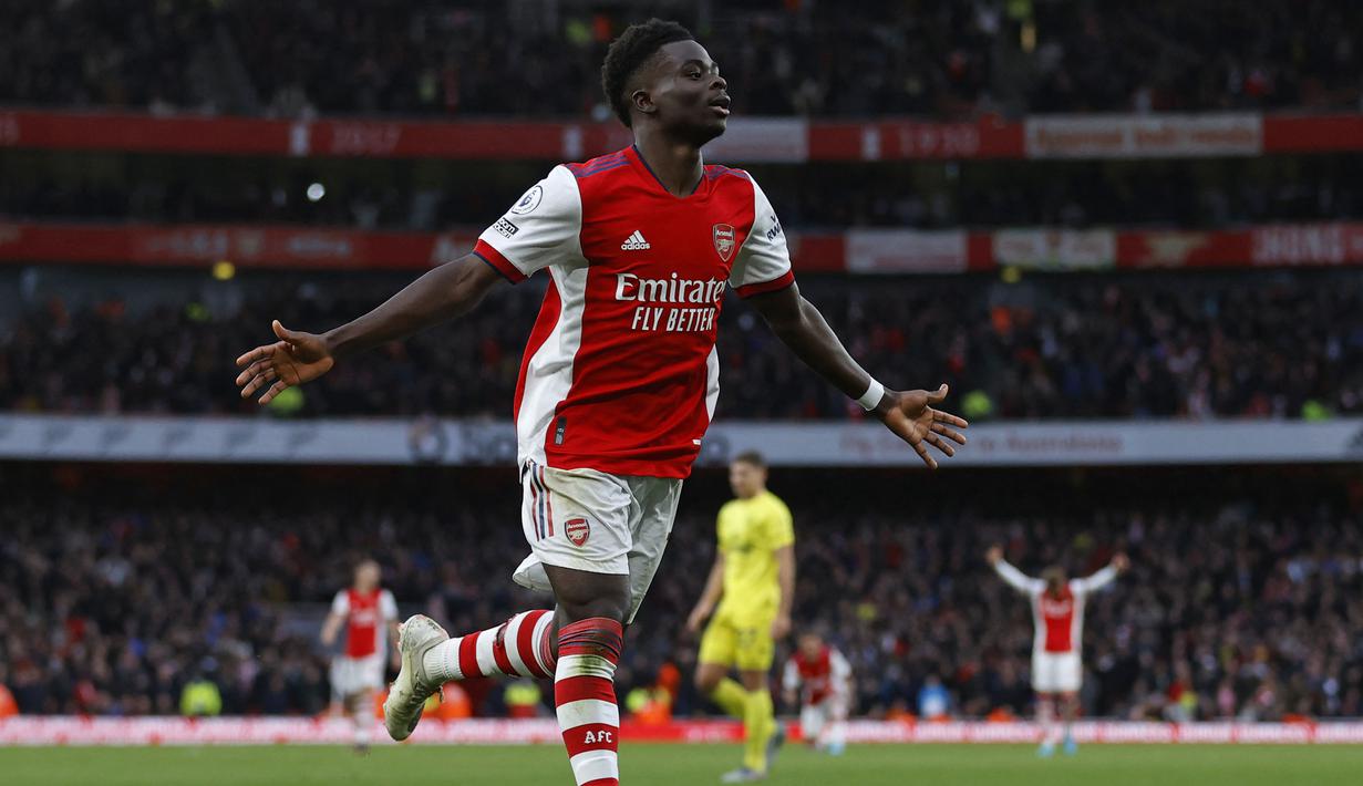 Arsenal baru saja merebut posisi empat dari tangan Manchester United. Raihan tersebut tak lepas dari performa apik anak asuh Arteta di laga kandang. The Gunners sukses mendulang 32 poin dari 14 laga kandang, dengan rincian 10 menang, 2 imbang, dan 2 kekalah. (AFP/Ian Kington)