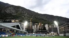 Suasana latihan timnas Prancis di stadion Nasional di Andorra La Vella (10/6/2019). Prancis akan bertanding melawan timnas Andorra pada grup H Kualifikasi Piala Eropa 2020 di Estadi Nacional d'Andorra. (AFP Photo/Franck Fife)