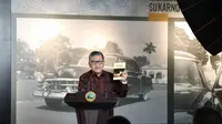 Sekretaris Jenderal PDI Perjuangan (PDIP) Hasto Kristiyanto saat menjadi pembicara kunci dalam acara Peringatan Ke-63 Tahun Pidato Presiden Pertama RI Soekarno di Majelis Umum Perserikatan Bangsa-bangsa (PBB) yang diselenggarakan di Gedung Pusat Studi Arsip Presiden Pertama RI Ir. Sukarno Bapak Bangsa. (Foto: Dokumentasi PDIP).