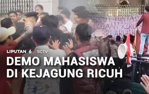 Demo Mahasiswa di Depan Kejagung Berujung Ricuh, Tuntut Transparansi Kasus Korupsi