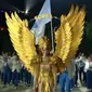 Pembukaan Asian Games, Kontingen Korea Selatan dan Utara berbaris dalam naungan bendera yang sama: Bendera Unifikasi (Liputan6)