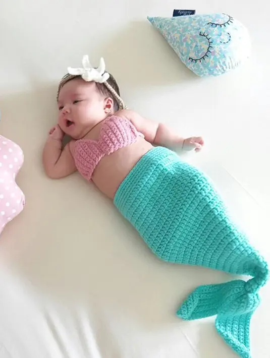 Tampil cantik sebagai putri duyung, Gempita Noura Marten terlihat begitu lucu dan menggemaskan. (Via Instagram/@gisel_la)