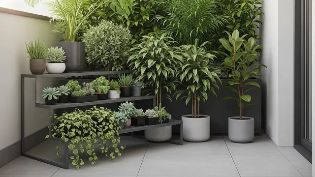 Desain Teras Sempit 2x2 Meter Jadi Kebun Mini Pakai Pot Bertingkat